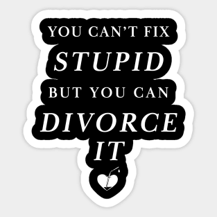 Funny Divorce T Shirt Gift for Divorce Party Sticker